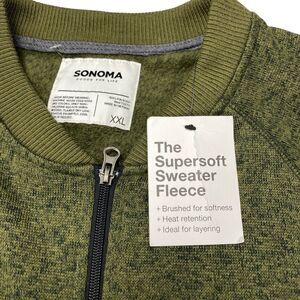 Sonoma Supersoft Sweater Fleece Long Sleeve Full-Zip Men's 2XL - MSRP: $48